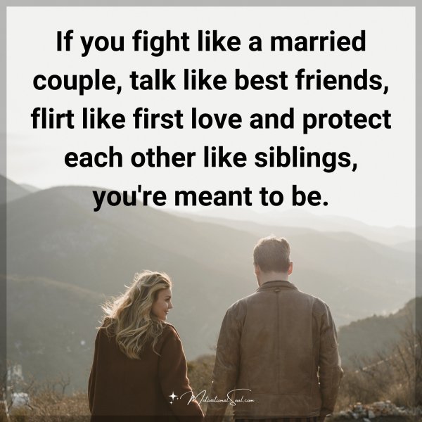 If you fight like a married couple