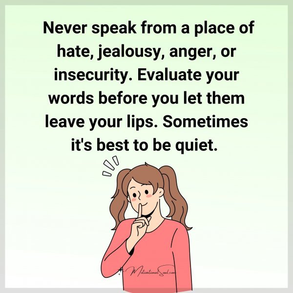 Never speak