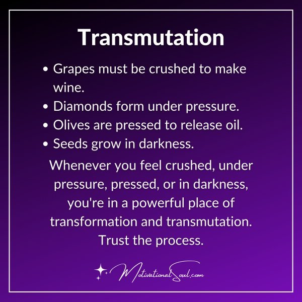 Quote Transmutation Grapes must be crushed to make wine Motivational