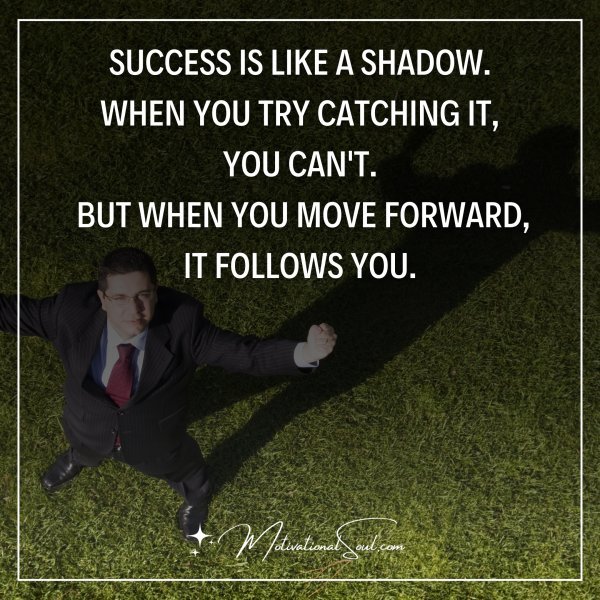 SUCCESS IS LIKE A SHADOW WHEN