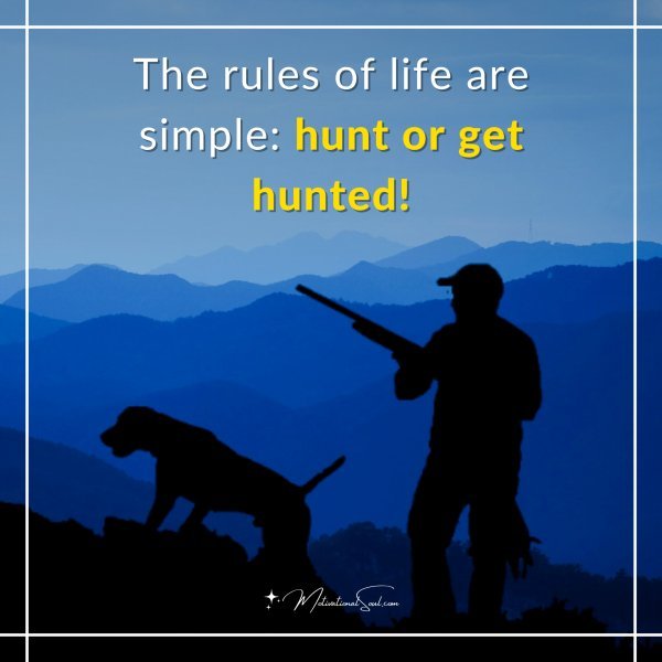 The rules of life are simple: hunt or get hunted!