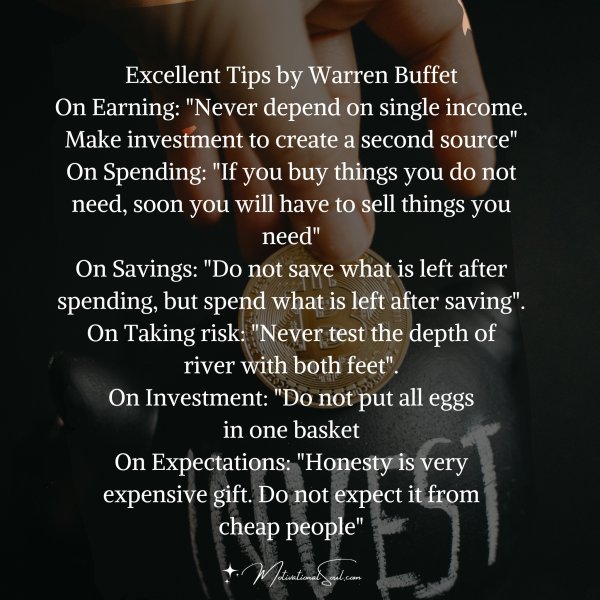 Excellent Tips by Warren Buffet