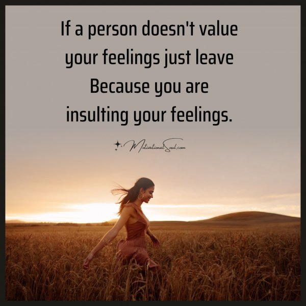 If a person doesn't value