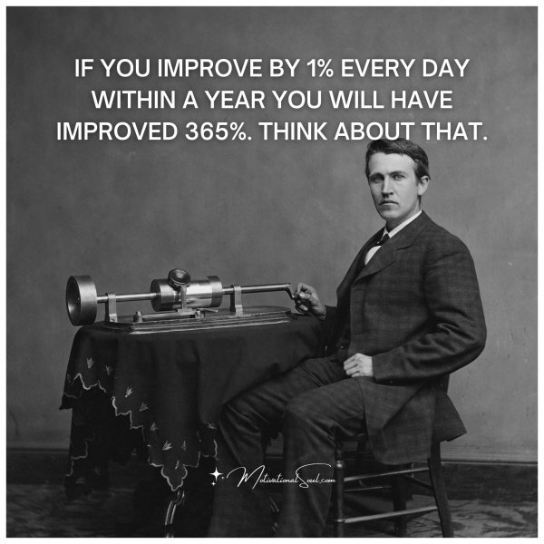IF YOU IMPROVE BY 1% EVERY DAY