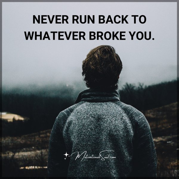 NEVER RUN BACK TO