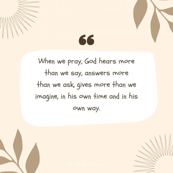 When we pray