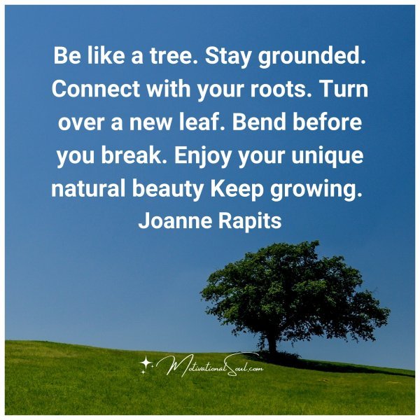 Be like a tree.