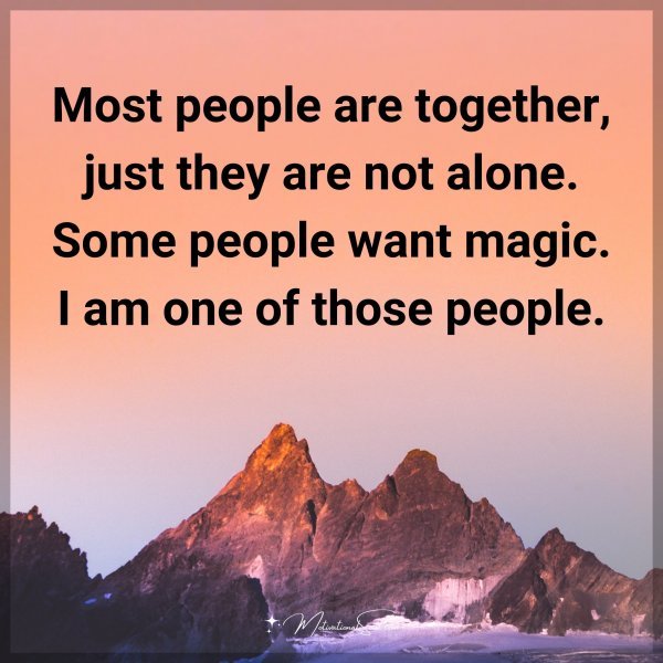 Most people are together
