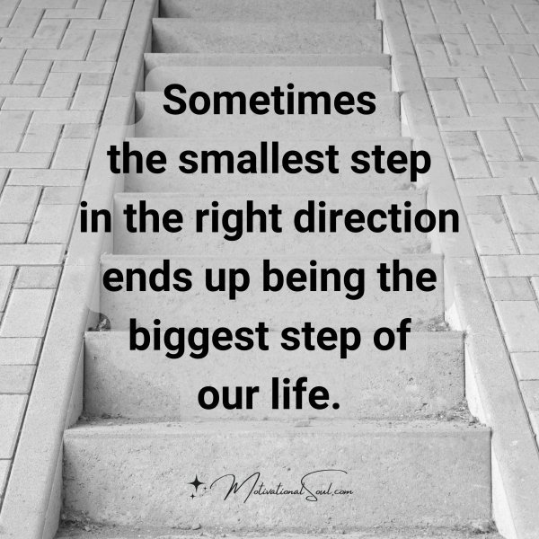 Quote: Sometimes the smallest step in the right direction ...