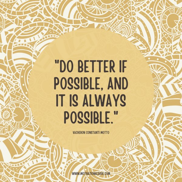 "Do better if possible